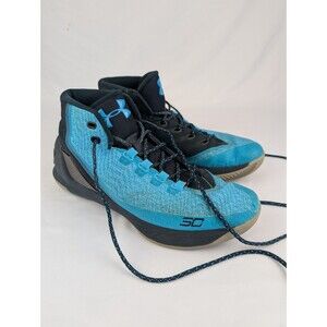 Men's 11.5 Under Armour Curry Mid Peacock Blue Shoes 1269279-458 Warriors Ant